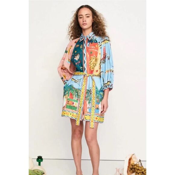 ALÉMAIS All Aboard Mini Dress - Multi AU6/US2 - Picture 5 of 12